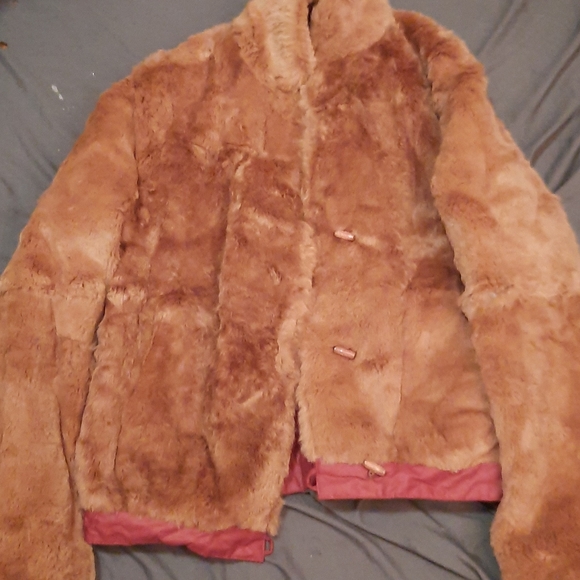 Reversable autum womans coat real fur - Picture 2 of 2